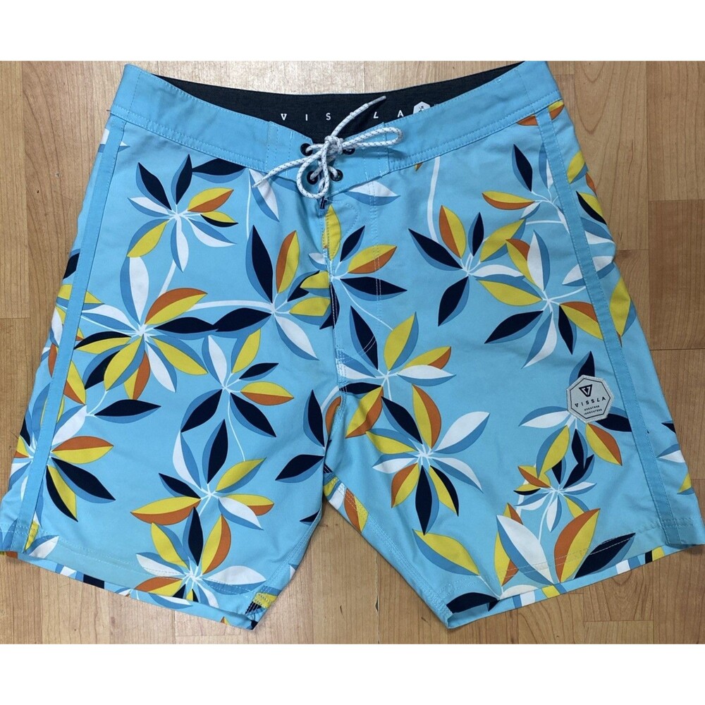 Vissla Men's Board Shorts Size 32 Quick Dry Floral